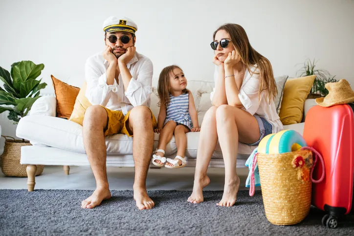 Sad Family because Cancel holiday plan