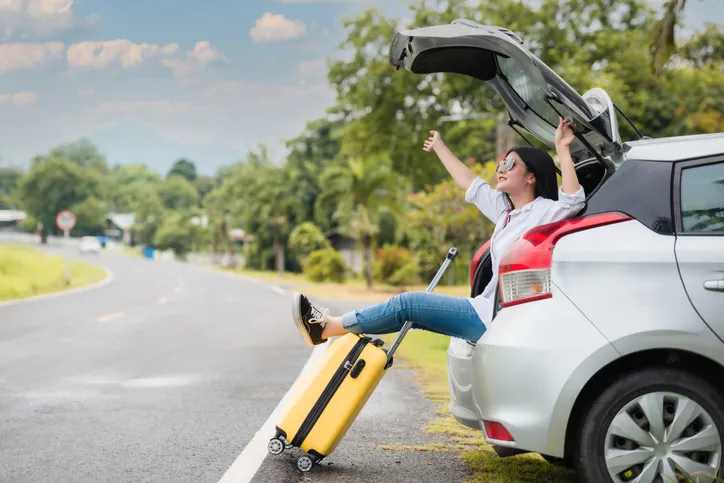 Rented car on trip 