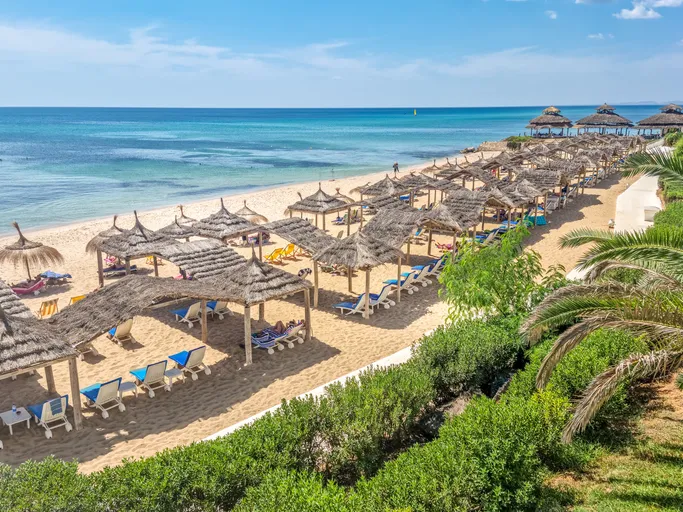 Landscape in a beach in Hammamet, Tunisia