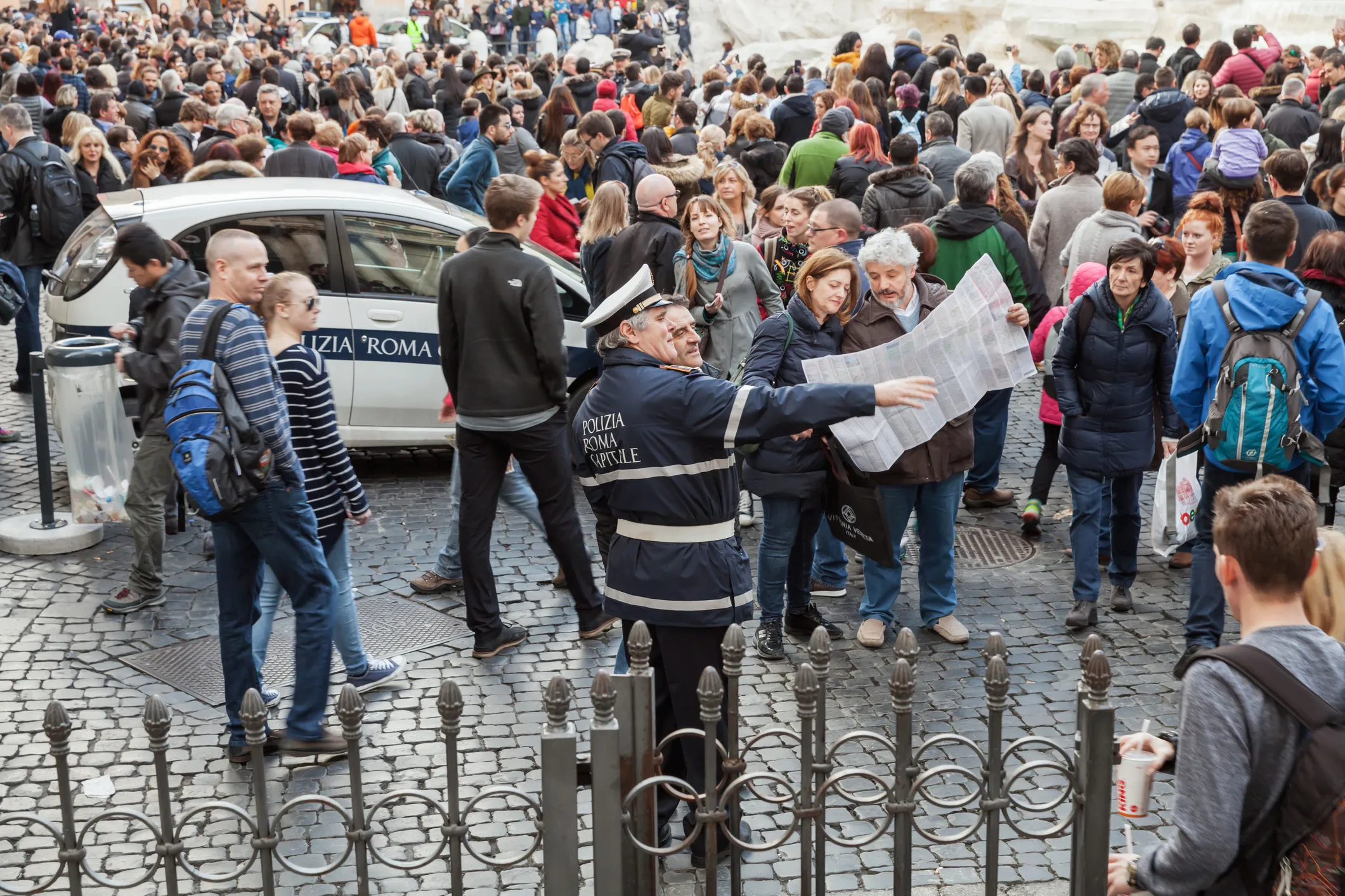 tourist caught in protest